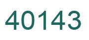 Number 40143 green image