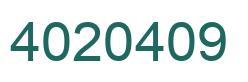 Number 4020409 green image