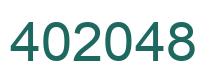 Number 402048 green image