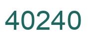 Number 40240 green image