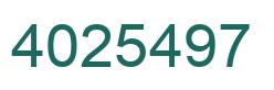 Number 4025497 green image
