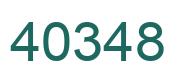 Number 40348 green image