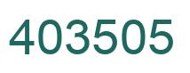 Number 403505 green image