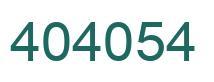 Number 404054 green image