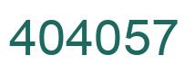 Number 404057 green image