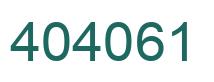 Number 404061 green image