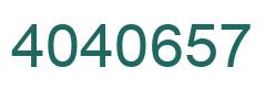 Number 4040657 green image
