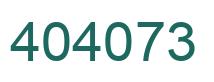 Number 404073 green image