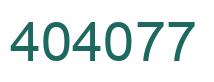 Number 404077 green image