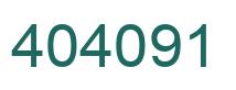 Number 404091 green image