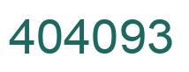 Number 404093 green image