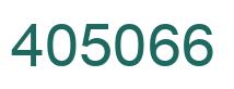 Number 405066 green image