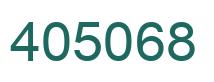 Number 405068 green image