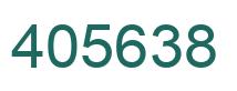 Number 405638 green image