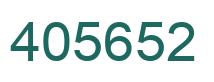 Number 405652 green image