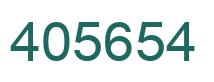 Number 405654 green image