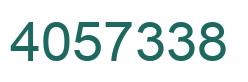 Number 4057338 green image
