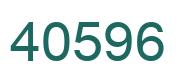 Number 40596 green image
