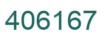 Number 406167 green image