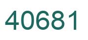 Number 40681 green image
