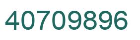 Number 40709896 green image
