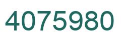 Number 4075980 green image