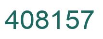 Number 408157 green image