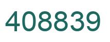 Number 408839 green image