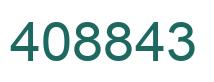 Number 408843 green image