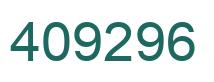 Number 409296 green image