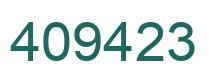 Number 409423 green image