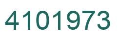 Number 4101973 green image