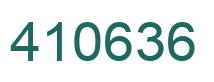 Number 410636 green image