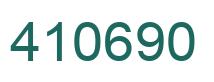 Number 410690 green image