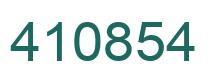 Number 410854 green image