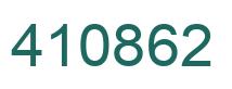 Number 410862 green image