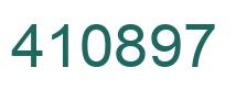 Number 410897 green image