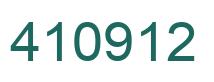 Number 410912 green image