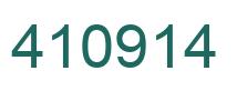 Number 410914 green image