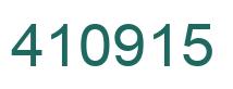 Number 410915 green image