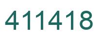 Number 411418 green image