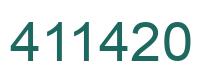Number 411420 green image