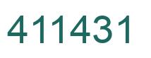 Number 411431 green image
