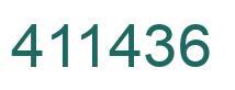 Number 411436 green image