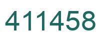 Number 411458 green image