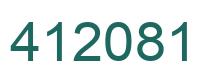 Number 412081 green image