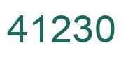 Number 41230 green image