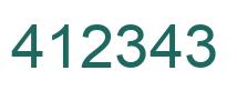 Number 412343 green image