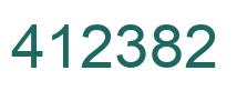 Number 412382 green image