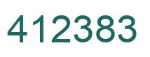 Number 412383 green image